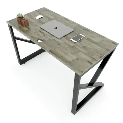 New design table frames for desk Gaming Table Office Desk Made By Metal frame combined with wood high quality with laptop and phone.