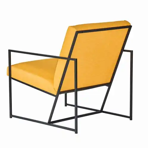 Customized Size Modern Metal Frame Armchair With Cushion Seat for Living Room
