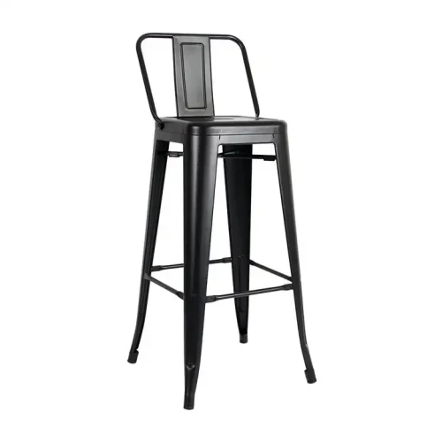 Moderner Design Barhocker Café Bistro Metallstuhl mit Fußstütze.