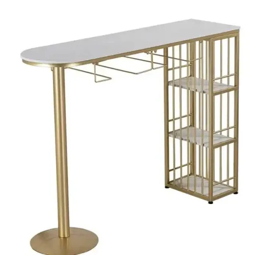 Modern metal multipurpose console table for living room, hotel, and home decorating.