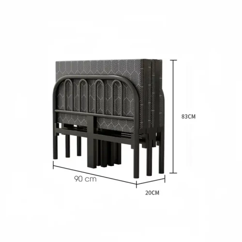 Hot-Selling Bedroom Furniture Modern Metal Bed, folded for storage with dimensions