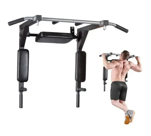 Wall Mount Pull Up Bar with person doing pull-ups.