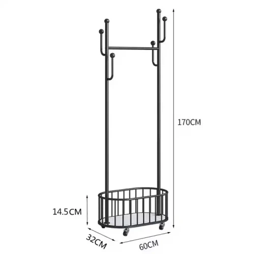 High Quality Metal Clothes Hanger with Double Pole and Shoe Rack.