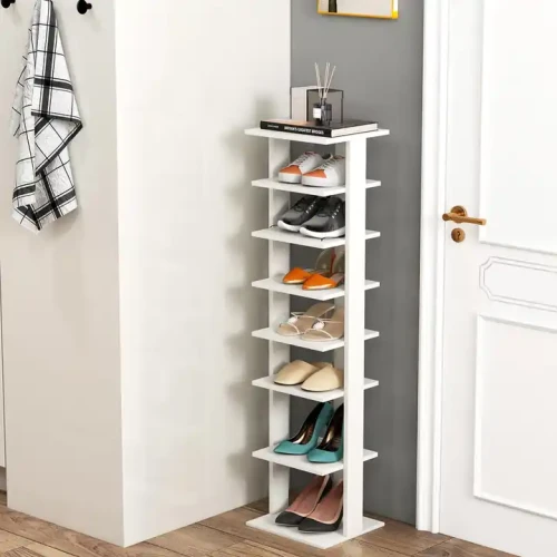 Metal Material Shoe Rack in Living Room.
