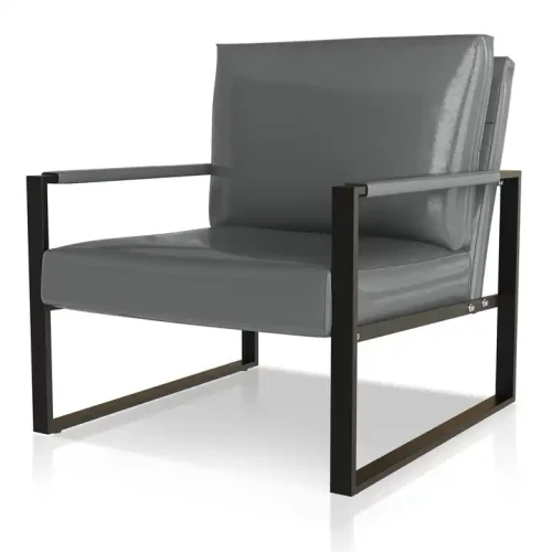 Schwarzer Metallstuhl von Heimmöbel für das Esszimmer.