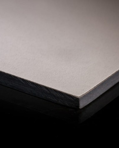 HPL PLATE GREY thickness 10 mm (m²) dimensions 1220 mm OUTDOOR corner detail