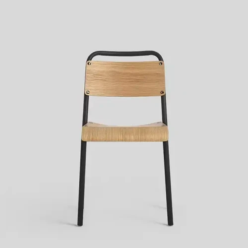 Contemporary Style Stackable Dining Chair with Durable Metal Frame and Stylish Design