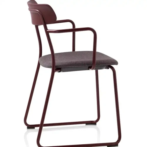 Modern Contemporary Style Dining Chair with Wood Seat and Metal Frame