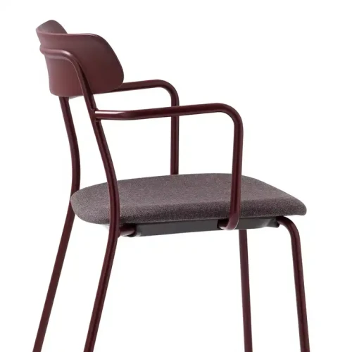 Contemporary Modern Durable Dining Chair with Metal Frame and Upholstered Seat