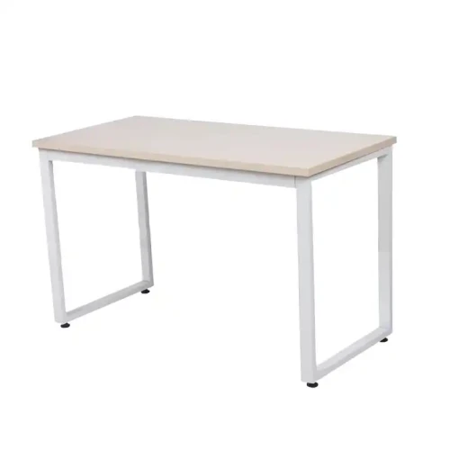 Sturdy Rectangular Table with Metal Frame and Modern Design.