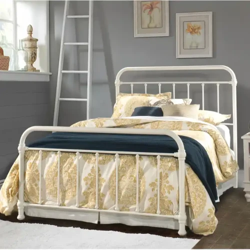 Modern Luxury Single Metal Bed Sturdy with Removable Cover in Bedroom Setting.