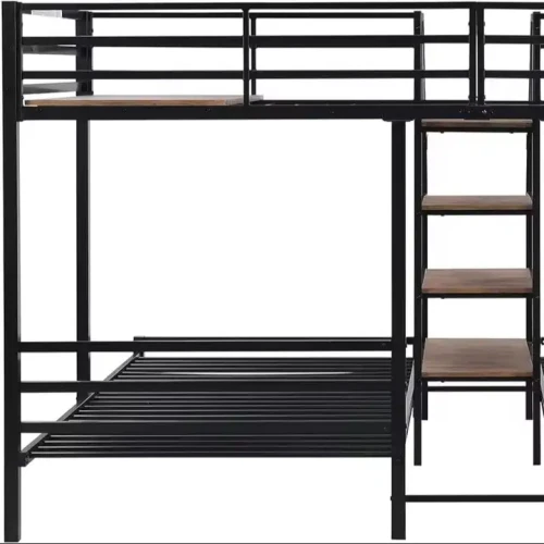 Loft bed frame with ladder and desk - Bed Room Furniture.