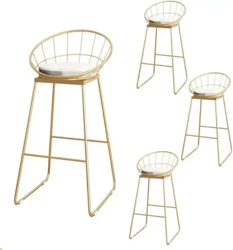 Set of Luxury Free Sample Indoor Outdoor Kitchen Chair Metal Frame Velvet Dining Room Chairs with Cushion Seat