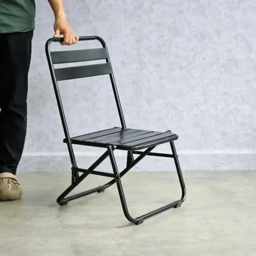 High quality metal folding chair suitable for outdoor and indoor use.
