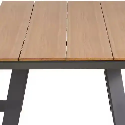 Modern Durable Metal Outdoor Patio Dining Chair Set with Table for Home Hotel Garden Kitchen Bedroom School Hospital Decoration - table close-up.