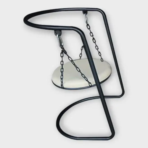 Moderner luxuriöser Design Metallmaterial Ess-Set Schwingstuhl.