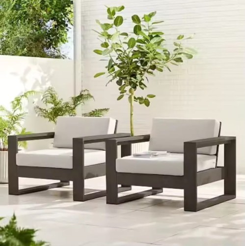 Folding Camping Chair on a sunlit patio with plants in the background