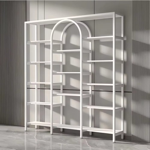 Individuell gestalteter Metallrahmen für Shop-Design Schuh- und Taschen-Displayregal.