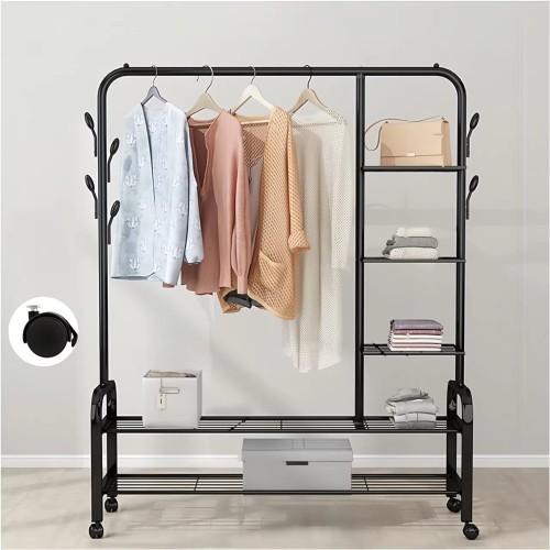 Customized Clothes Hanging With Shoes Storage Iron Rack For Home and Clothes Shop