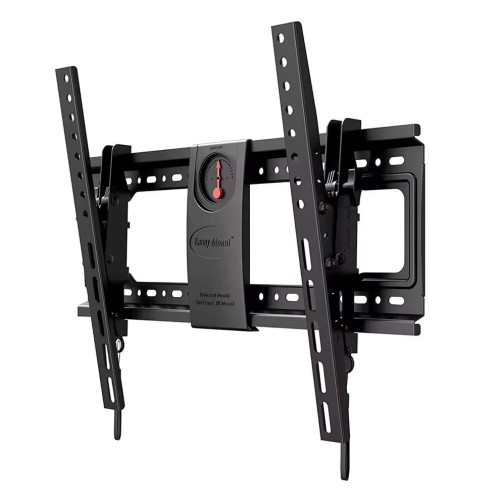Support mural universel inclinable pour téléviseur LCD écran plat 40"-80", noir, de Hanny Mount, présenté de face.