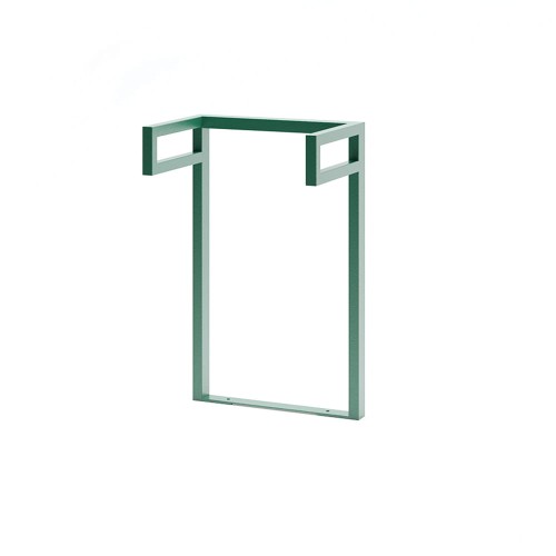 Support à vélo Nørrebro en métal vert, design minimaliste.