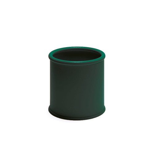 Nordhavn Outdoor Planter 55 l, dark green cylindrical garden pot.