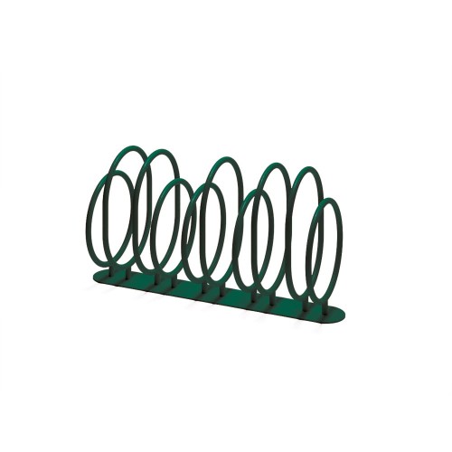 Nordhavn 5-Bike Stand in green color.