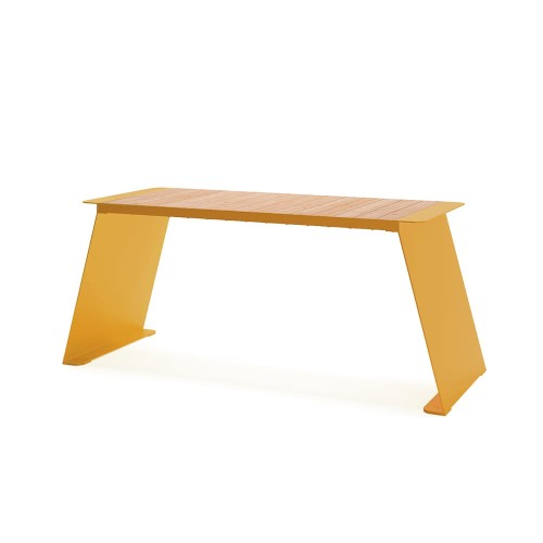 Table d'extérieur Nyboder 180 cm jaune, design moderne, 6-8 places.