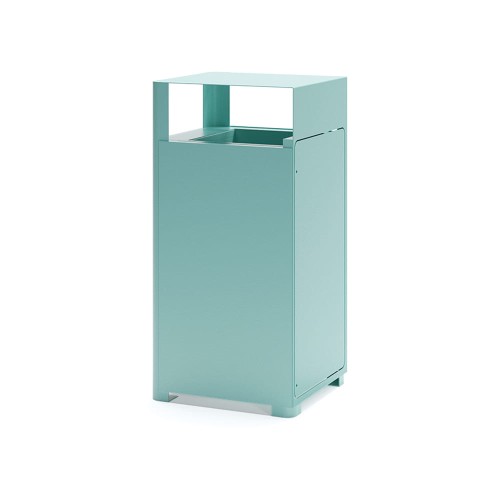 Kødbyen Street Litter Bin in pastel green color.