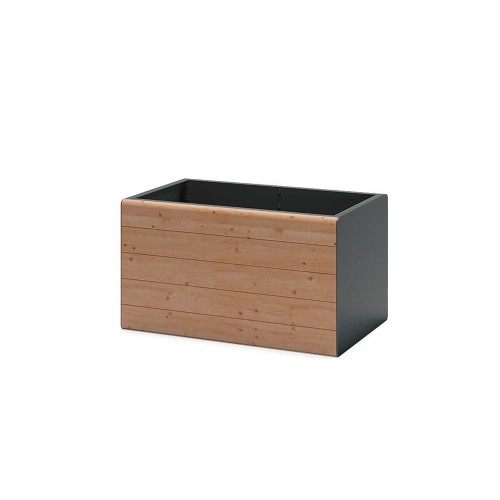 Jardinière Extérieure Indre By 130 l en bois et métal.