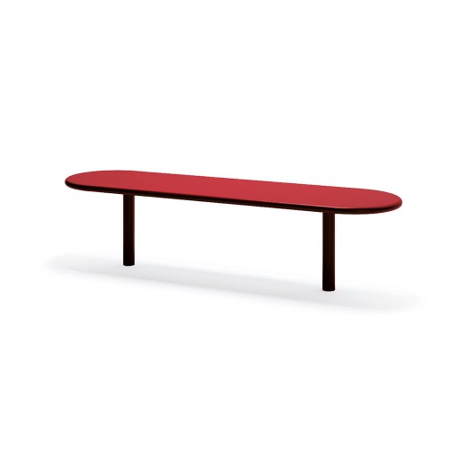 Sydhavn 4 Seater Public Backless Bench in red