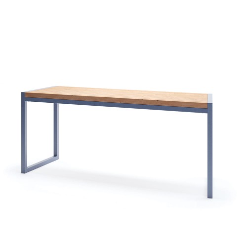 Table d'Extérieur Christiania 180 cm avec plateau en bois et cadre en métal, pour 6-8 personnes.