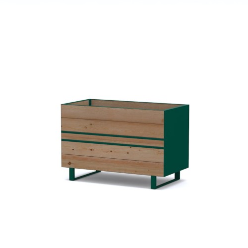 Latinerkvarteret Outdoor Planter | 135 L, wooden with green frame