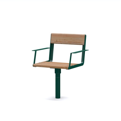 Chaise pivotante en bois et métal avec accoudoirs de Latinerkvarteret.