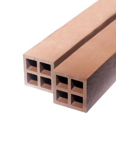 WPC PILLAR thickness 9 cm, length 580 cm with hollow core structure.