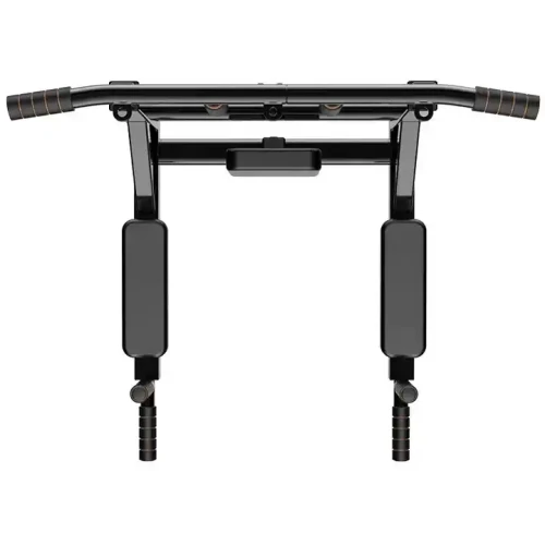 Barre de traction murale noire robuste pour exercices de fitness.