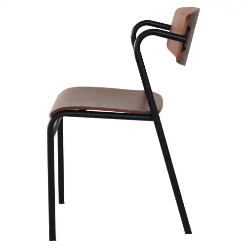 Metal Frame Dining Chair Modern Stackable for Indoor Home, Classroom, and Restaurant