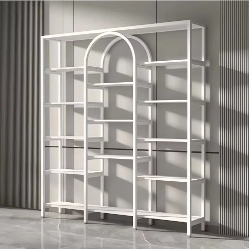 Individuell gestalteter Metallrahmen für Shop-Design Schuh- und Taschen-Displayregal.