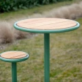 Nordhavn Outdoor Bar Table in a garden setting.