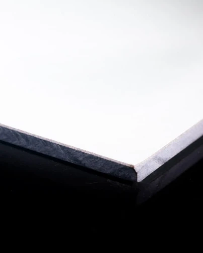 HPL PLATE WHITE thickness 10 mm (m²) dimensions 1300x3050 mm close-up.