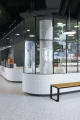 Frederiksberg 3 Seater Public Backless Bench in modern indoor space.