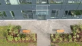 Frederiksberg 3 Seater Public Backless Bench outside modern building