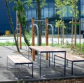 Frederiksberg Outdoor Table 150 cm with 4-6 Seats in a garden setting