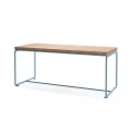 Østerbro Outdoor Table 180 cm 6-8 Seats rectangular metal and wood.