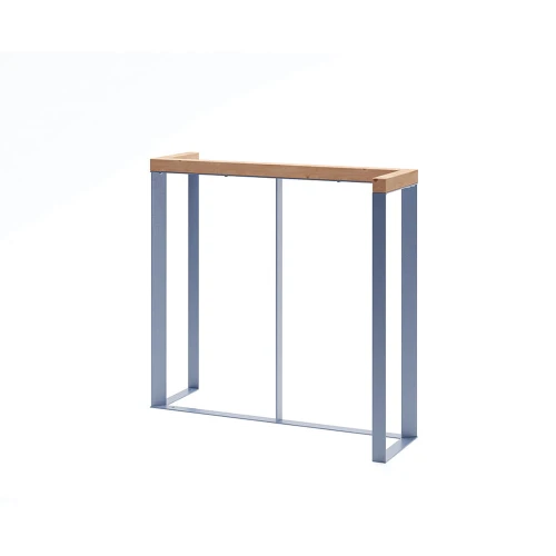 Christiania Bike Stand with wooden top and steel frame.