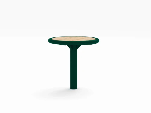 Nordhavn Outdoor Stool | 45 cm, green frame with wooden seat