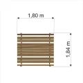 Dimensions of Bench &amp; table (galvanized steel) with wooden slats
