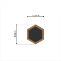 Hexagonal Wooden flowerpot III dimensions 0.50m x 0.43m.