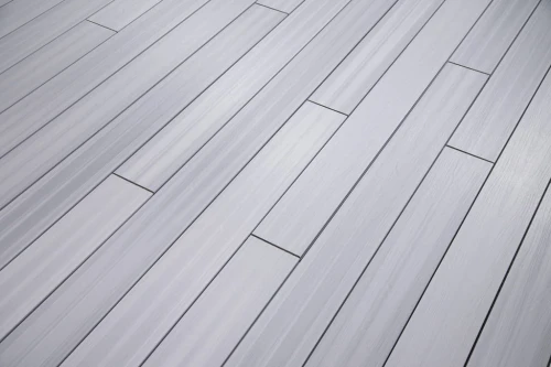 WPC SET SGLLSW (M2) decking with joist and plastic clips installed.