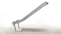 Stainless steel slide module for platform 120 cm (width 100 cm) in a white background.